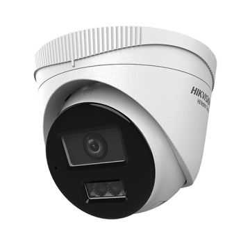 Hikvision HWI-T240HA-LU 4MP Smart Dual-Light Turret IP Camera with Human/Vehicle Detection, Built-in Audio, and IP67 Protection