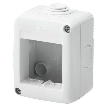 GEWISS container for system devices - protected - 2 places - gray ral 7035 - ip40 GW27002