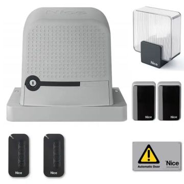 Nice Robus RBS400BDKCE – Automation kit for sliding gates up to 400 kg, 24 VDC with integrated RBS control unit