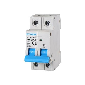 ETTROIT Automatic Circuit Breaker 2P 6A 220V 2 DIN Modules - JX120660