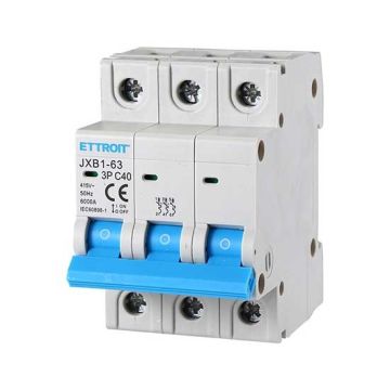 ETTROIT JX134060 Automatic Circuit Breaker 3P 40A 380V 6kA 3 DIN Modules