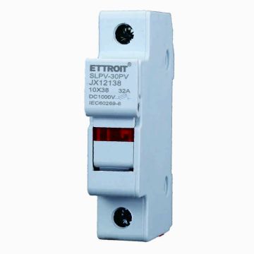 ETTROIT JX12138 Fuse Holder - Cylindrical Fuse Holder Base RT18-32 1P DIN 10 x 38mm AC/DC