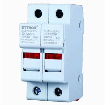 ETTROIT JX12238 Cylindrical Fuse Holder Base RT18-32 2P DIN 10 x 38mm AC/DC