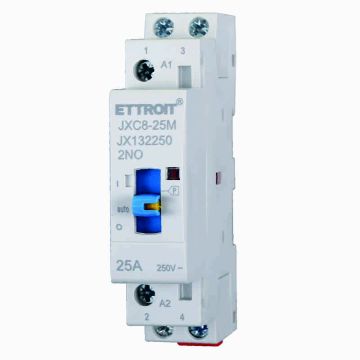 ETTROIT JX132250 Household AC Contactor 2P 25A 220V 50Hz 2NO DIN with Manual Control Switch