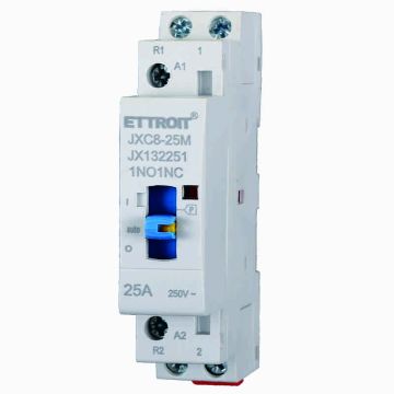 ETTROIT JX132251 Household AC Contactor 2P 25A 220v 50hz 1NO-1NC with DIN Manual Control Switch