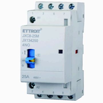 ETTROIT JX134250 Household Contactor 4NO 4P 25A 220v 50hz AC DIN with Manual Control Switch