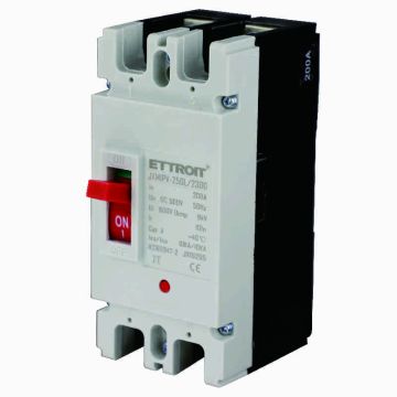 Thermal-magnetic moulded case circuit breaker 2P 200 A 500 V DC ETTROIT JX15295