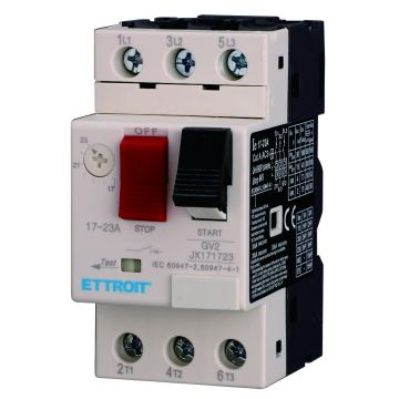 ETTROIT Adjustable Thermomagnetic Motor Protector 17–23A Three-Phase GV2 Motor Protection - JX171723