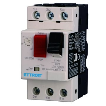 ETTROIT Adjustable Thermomagnetic Motor Protector 20–25A Three-Phase GV2 Motor Protection - JX172025