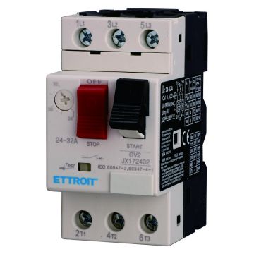 ETTROIT Adjustable Thermomagnetic Motor Protector 24–32A Three-Phase GV2 Motor Protection - JX172432
