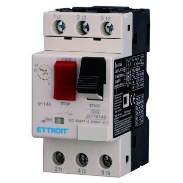 ETTROIT Adjustable Thermomagnetic Motor Protector 9–14A Three-Phase GV2 Motor Protection - JX179140