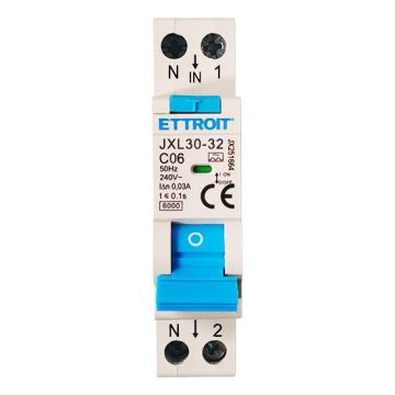 ETTROIT Magnetothermic Differential 1P+N 6A 30mA 220V 6kA Class A JX250664