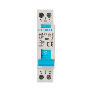 ETTROIT JX252064 Differential Circuit Breaker 1P+N 20A 30mA 220V 6kA Class A