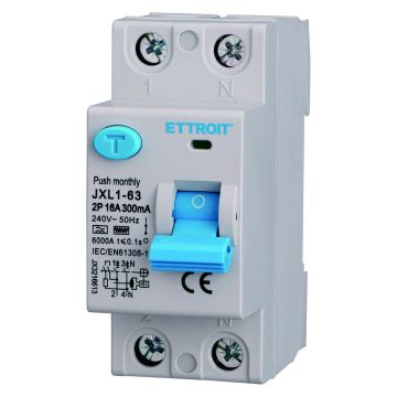 ETTROIT Pure Differential Circuit Breaker 2P 16A 300mA 220V-6KA Curve F - JX3216613