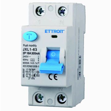 ETTROIT JX321668 Pure Differential Switch 2P 16A 300mA 220V 6KA CLASS A