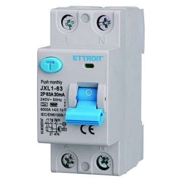 ETTROIT Pure Differential Circuit Breaker 2P 63A 30mA 220V-6KA Curve F - JX3263610