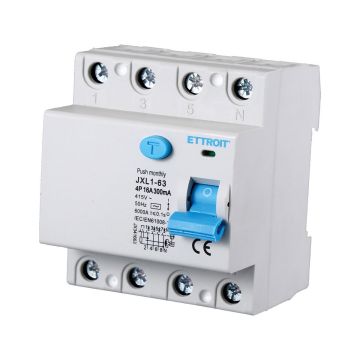 ETTROIT Pure earth leakage circuit breaker 4P 16A 300mA 380V 6KA - JX341663