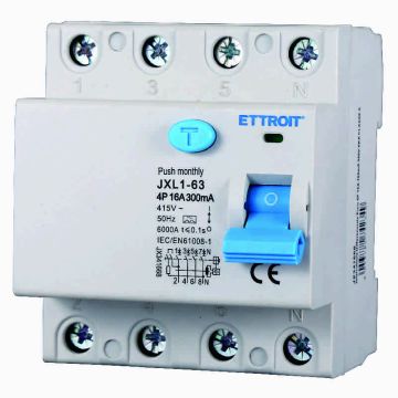 ETTROIT JX341668 Pure Differential Switch 4P 16A 300mA 380V-6KA CLASS A