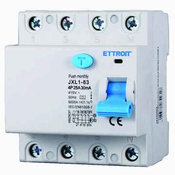 ETTROIT JX342564 Pure Differential Switch 4P 25A 30mA 380V-6KA CLASS A