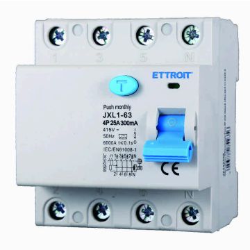 ETTROIT JX342568 Pure Differential Switch 4P 25A 300mA 380V-6KA CLASS A