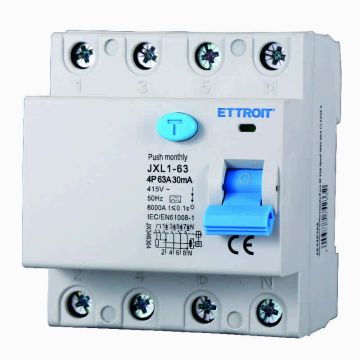 ETTROIT JX346364 Pure Differential Switch 4P 63A 30mA 380V-6KA CLASS A