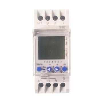 ETTROIT Astronomical Time Switch Weekly Timer DIN Rail 2 Channels 16A 230V - JX62216