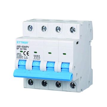 Photovoltaic Magnetic Thermal Switch 4P DC 1000V 16A 6kA Occupies 4 DIN Modules Ettroit JX6416