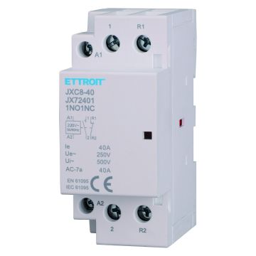 ETTROIT Modular Contactor DIN 2P AC 220V 40A 1 NO Contact + 1 NC Contact - JX72401