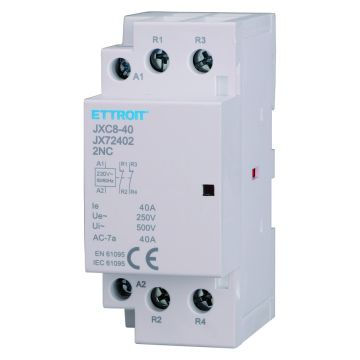 ETTROIT Modular Contactor DIN 2P 220V 40A 2 NC Contacts 2NC- JX72402