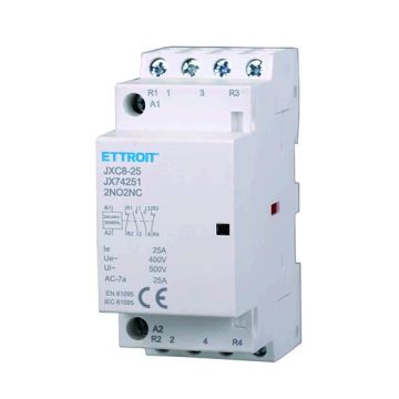 ETTROIT Modular Contactor DIN AC 4P 220V 25A 2 NO Contacts + 2 NC Contacts - JX74251