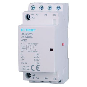 ETTROIT Modular Contactor DIN AC 4P 220V 25A 4 NC Contacts 4NC - JX74404