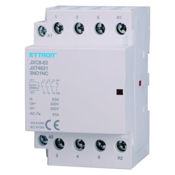ETTROIT Modular Contactor DIN 4P AC 220V 63A 3 NO Contacts + 1 NC Contact - JX74631