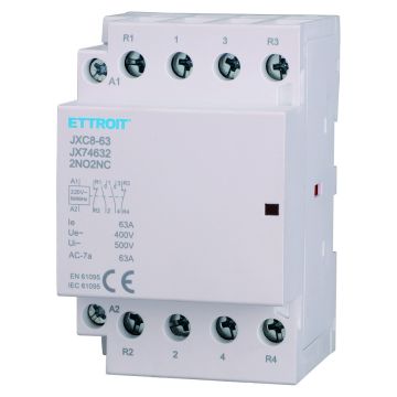 ETTROIT Modular Contactor DIN 4P AC 220V 63A 2 NO Contacts + 2 NC Contacts - JX74632