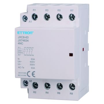 ETTROIT Modular Contactor DIN AC 4P 220V 63A 4 NC Contacts - JX74634
