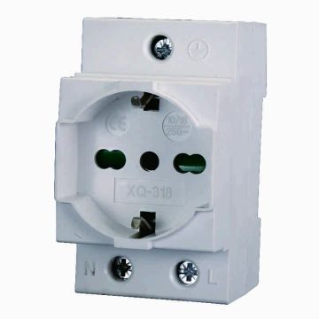 ETTROIT JXDA-05 Schuko Socket - 16A 220Vac Bipasso from DIN 2.5 Modules connection panel