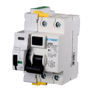 ETTROIT Automatic reset differential switch 2P 40A 30ma 10Ka stop&amp;go resettable JXR2