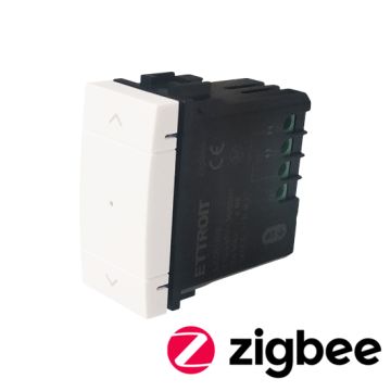 ETTROIT Smart ZigBee Tuya Roller Shutter Up and Down Button 230V White Compatible with BTicino Living – SKU LBZB1202