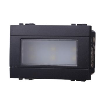 ETTROIT LED Step Light 6000K Black Space Series Compatible with BTicino Living LN0303