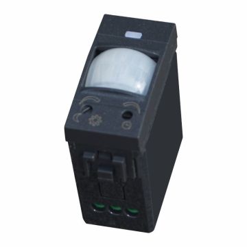 ETTROIT Motion Sensor 1 Module Black with Time/Lux Adjustment Compatible with BTicino Living – SKU LN1800