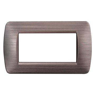 ETTROIT 4-seater 4P Plastic Plate Satin Bronze Color Compatible With Bticino Living Light - LN85410