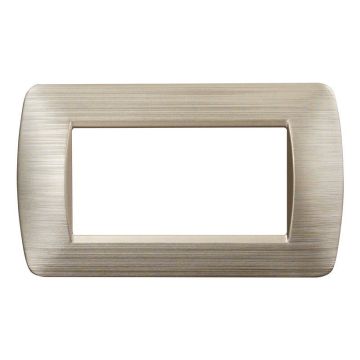 ETTROIT Plastic Plate 4P Satin Gold Color Compatible With Bticino Living Light - LN85411