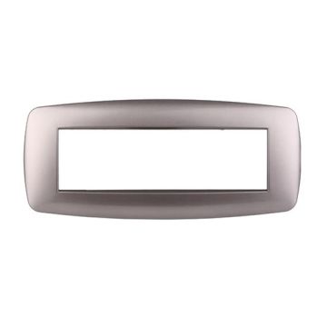 Ettroit Bticino Livinglight compatible plate 7 slim plastic modules, titanium color - LN87708