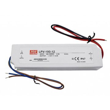 Meanwell LPV-100-12 Single Output Switching Power Supply 12V 100W 8.5A Waterproof IP67