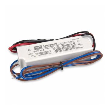 Meanwell LPV-20-12 Single Output Switching Power Supply 12V 20W 1.67A Waterproof IP67