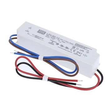 Meanwell LPV-60-12 Single Output Switching Power Supply 12V 60W 5A Waterproof IP67