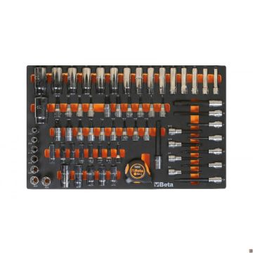 BETA 024500872 assorted soft modules 68UT 3/8&quot; and 1/2&quot; M125 sockets