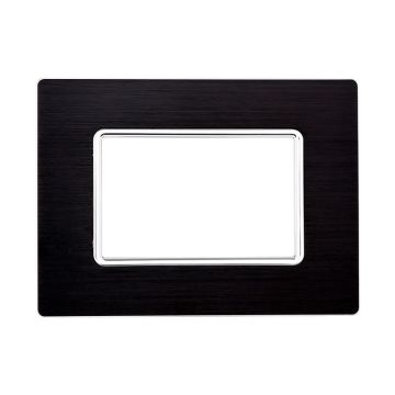ETTROIT MT86302 Solar 3P Series Aluminum Plate Black Color Compatible with Bticino Matix