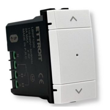 ETTROIT Smart Wifi Roller Shutter Button Control Connected Up Down Tuya App White Color Compatible with Living LBWF1202