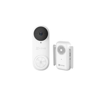 EZVIZ DB2 2K Battery-Powered Wi-Fi Video Doorbell with Indoor Doorbell, AI Person Detection, and Night Vision