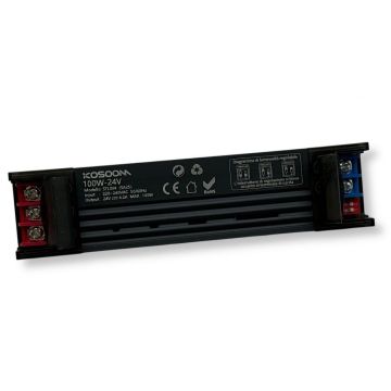 KOSOOM SA25 Mini Slim Switching Power Supply 24V 100W 4.16A Dimmable IP20 with Brightness Adjustment